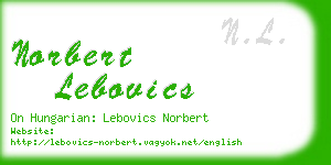 norbert lebovics business card